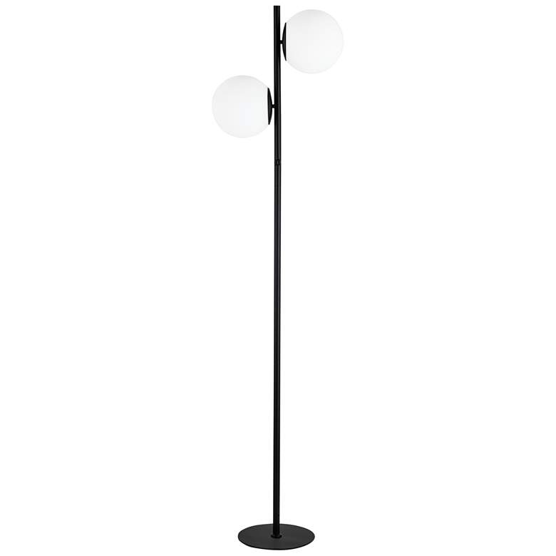 Image 2 Dainolite Folgar 66 3/4 inch High Matte Black Metal 2-Light Floor Lamp