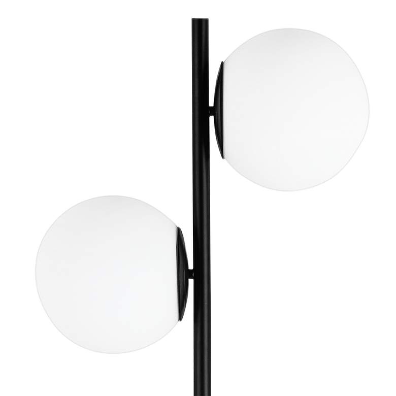 Image 3 Dainolite Folgar 66 3/4" High Matte Black Metal 2-Light Floor Lamp more views