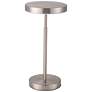 1_Dainolite Francine 15 3/4" High Satin Nickel Modern LED Table Lamp