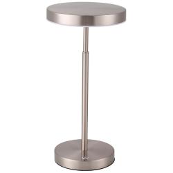 Dainolite Francine 15 3/4" High Satin Nickel Modern LED Table Lamp