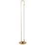 Dainolite Freya 59" White Acrylic and Aged Brass Modern LED Floor Lamp
