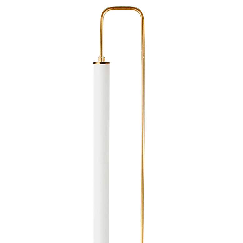 Image 2 Dainolite Freya 59" White Acrylic and Aged Brass Modern LED Floor Lamp more views