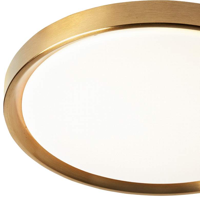 Image 2 Dainolite Frida 15 3/4" Wide Aged Brass LED Ceiling Light more views