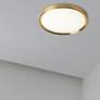 Dainolite Frida 15 3/4" Wide Aged Brass LED Ceiling Light