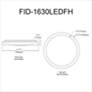 Dainolite Frida 15 3/4" Wide Aged Brass LED Ceiling Light