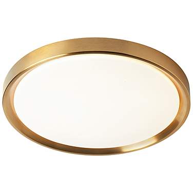 Dainolite Frida 15 3/4" Wide Aged Brass LED Ceiling Light