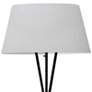 Dainolite Gabriela 61 1/2" White and Matte Black Tripod Floor Lamp