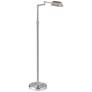 2_Dainolite Gala Adjustable Height Satin Nickel LED Swing Arm Floor Lamp