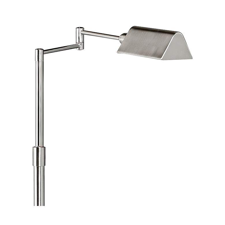 Image 3 Dainolite Gala Adjustable Height Satin Nickel LED Swing Arm Floor Lamp more views