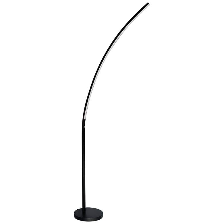 Image 2 Dainolite Gentle Bend 70"  Matte Black Modern LED Arc Floor Lamp