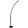 Dainolite Gentle Bend 70" Matte Black Modern LED Arc Floor Lamp