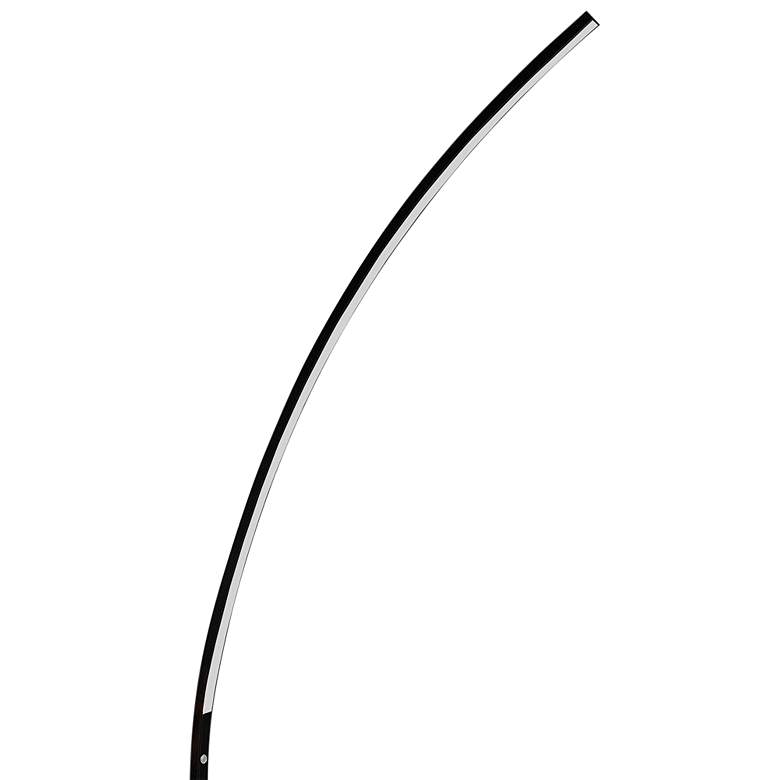 Image 3 Dainolite Gentle Bend 70" Matte Black Modern LED Arc Floor Lamp more views