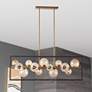 1_Dainolite Glasgow 42" Matte Black and Bronze 13-Light Linear Pendant