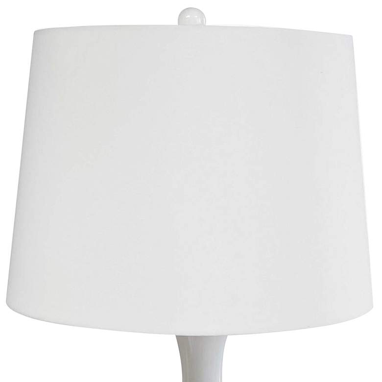 Image 2 Dainolite Goliath 30" High Gloss White Ceramic Vase Table Lamp more views