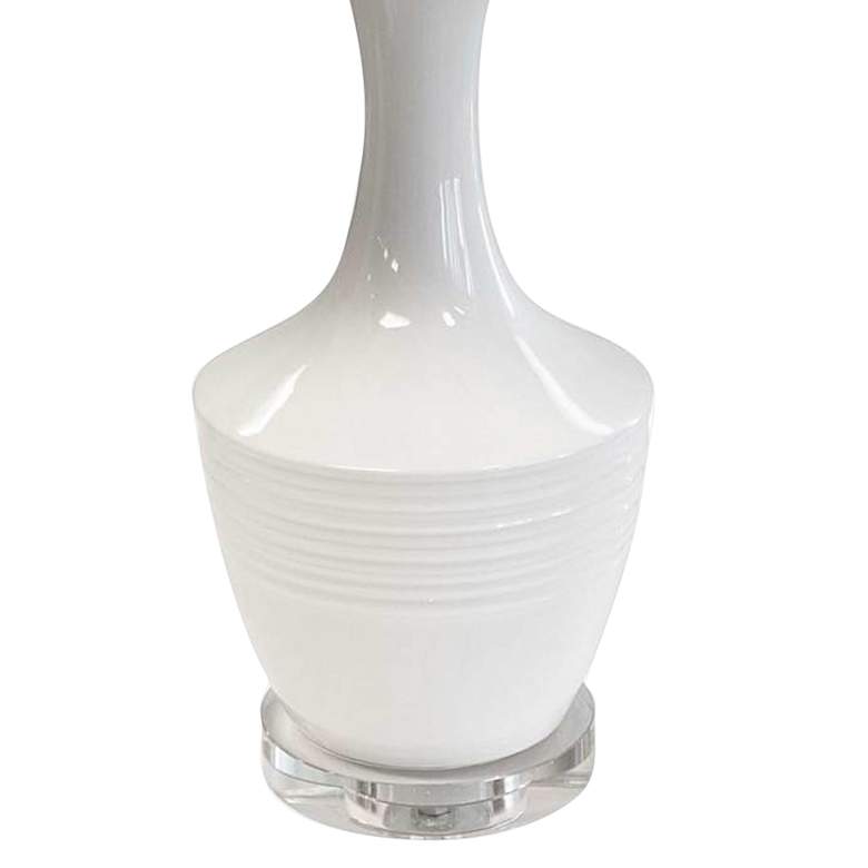 Image 3 Dainolite Goliath 30" High Gloss White Ceramic Vase Table Lamp more views