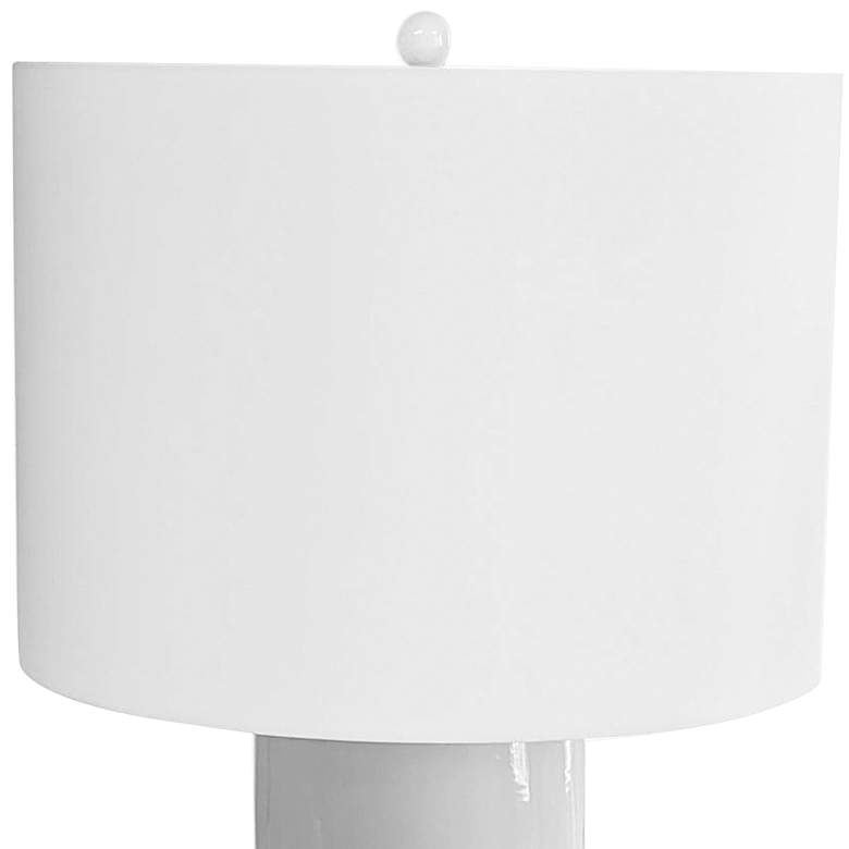 Image 2 Dainolite Goliath 34" High Contemporary Gloss White Ceramic Table Lamp more views