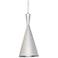 Dainolite Helsinki 8" Wide Matte White Modern Cone Pendant Light