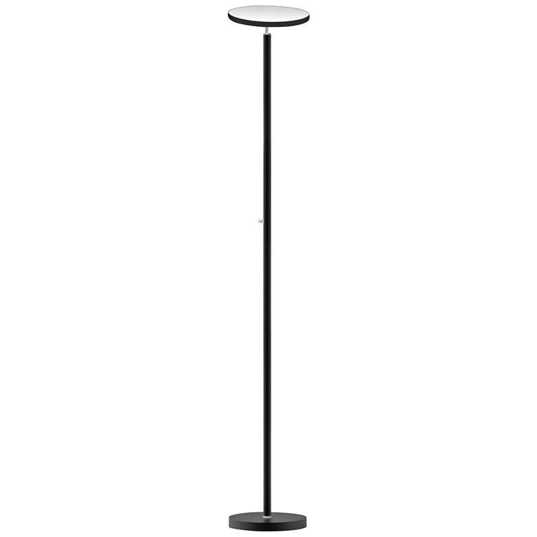 Image 2 Dainolite Jasmine 72" Satin Black Modern LED Torchiere Floor Lamp