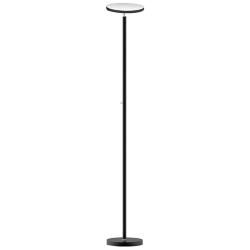 Dainolite Jasmine 72" Satin Black Modern LED Torchiere Floor Lamp