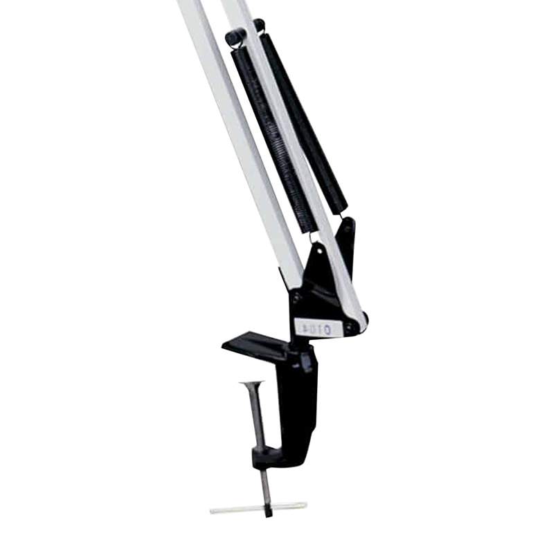 Image 3 Dainolite Lorn Gloss White Metal Adjustable Clamp-On Task Lamp more views