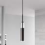 1_Dainolite Luna 2 1/2" Wide Black LED Mini Pendant