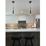 3_Dainolite Luna 2 1/2" Wide Black LED Mini Pendant more views