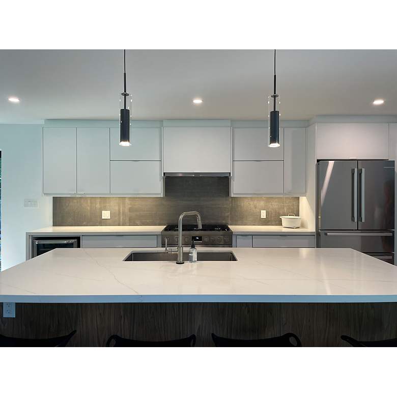 Image 5 Dainolite Luna 2 1/2" Wide Black LED Mini Pendant more views