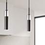 5_Dainolite Luna 2 1/2" Wide Black LED Mini Pendant more views