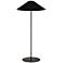 Dainolite Maine 61" Black Modern Floor Lamp with Black Cone Shade