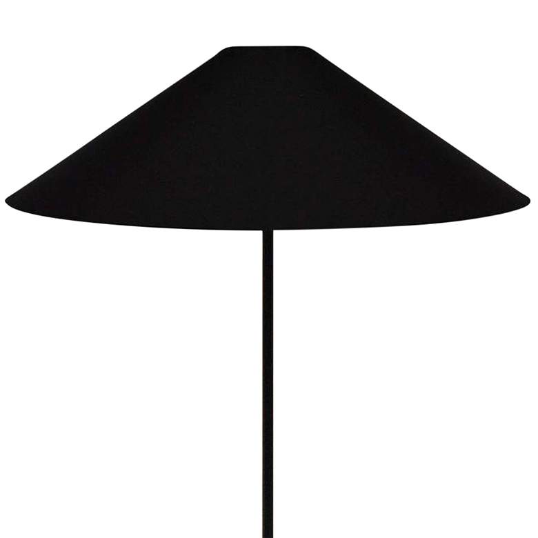 Image 2 Dainolite Maine 61 inch Black Modern Floor Lamp with Black Cone Shade more views