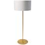 Dainolite Maine 61" High Modern White Shade Aged Brass Floor Lamp