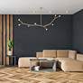 3_Dainolite Morgan 59 3/4" Wide 8-Light Aged Brass Modern Branch Pendant more views