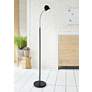 1_Dainolite Noah 53" Black Modern Gooseneck Arm LED Floor Lamp