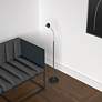 3_Dainolite Noah 53" Black Modern Gooseneck Arm LED Floor Lamp more views