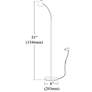 4_Dainolite Noah 53" Black Modern Gooseneck Arm LED Floor Lamp more views