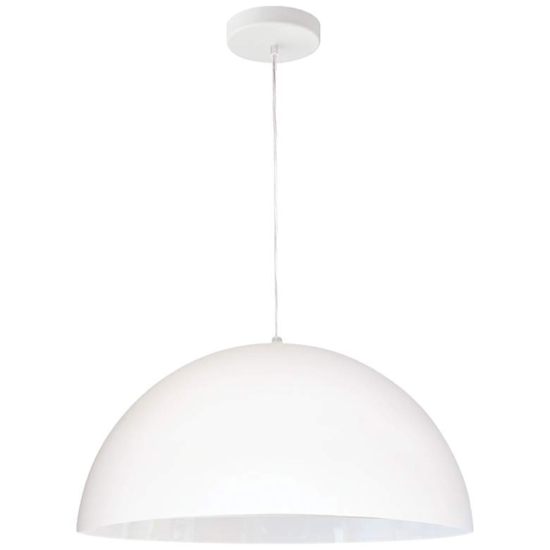 Image 2 Dainolite Ofelia 16" Wide Matte White Modern Dome Pendant Light