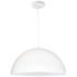 Dainolite Ofelia 16" Wide Matte White Modern Dome Pendant Light