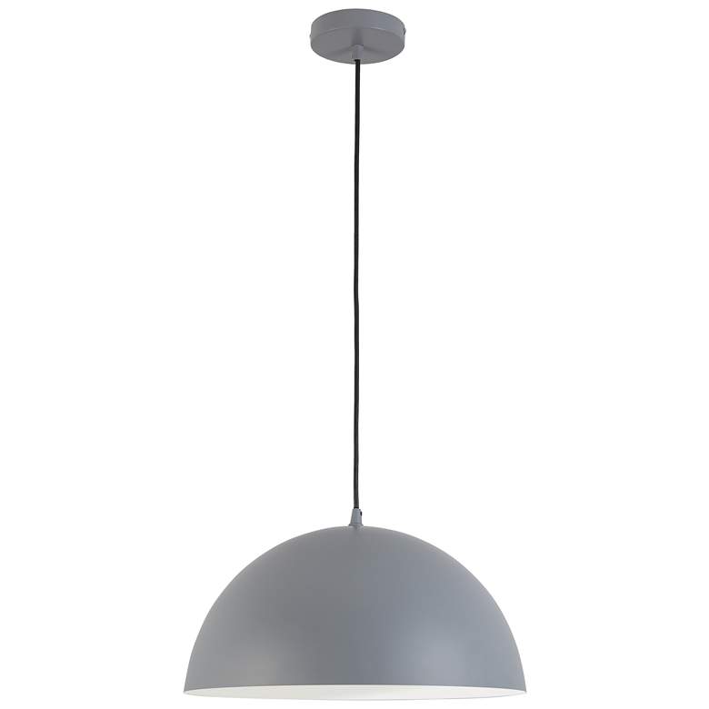 Image 1 Dainolite Ofelia 16" Wide Small Grey Modern Dome Pendant