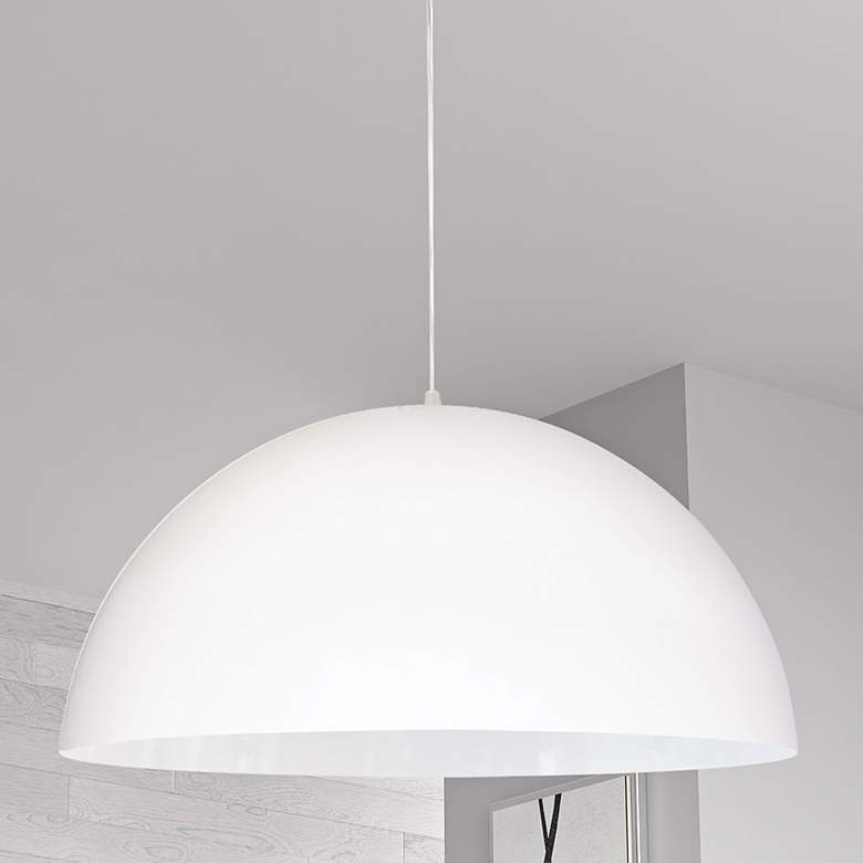 Image 1 Dainolite Ofelia 20" Wide Matte White Modern Dome Pendant