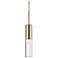 Dainolite Palmer 2 3/4" Wide Aged Brass Clear Glass Cylinder Pendant