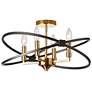 2_Dainolite Paloma 18" Wide Vintage Bronze Ring 4-Light Ceiling Light