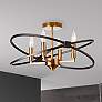 1_Dainolite Paloma 18" Wide Vintage Bronze Ring 4-Light Ceiling Light