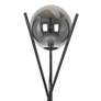 Dainolite Pamela 59 3/4" Matte Black and Glass Orb Tripod Floor Lamp