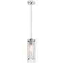 1_Dainolite Pasha 5" Wide Modern Polished Chrome and Glass Mini Pendant