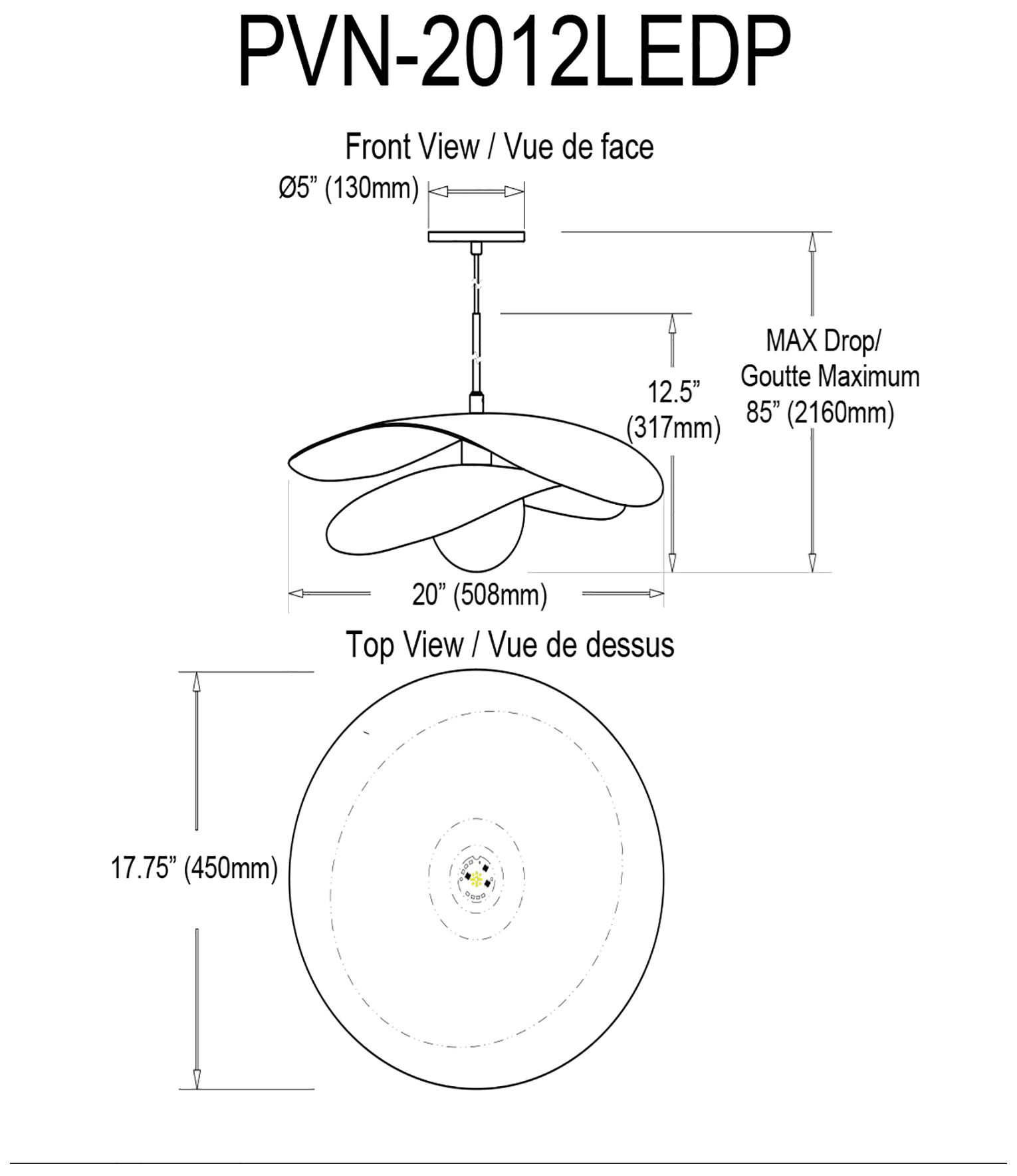 Image 6 Dainolite Paven 20" Wide Matte Black and Aged Brass LED Pendant Light more views