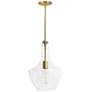 2_Dainolite Petalite 10 1/4" Wide Aged Brass Clear Glass Mini Pendant