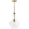 Dainolite Petalite 10 1/4" Wide Aged Brass Clear Glass Mini Pendant