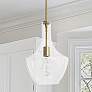1_Dainolite Petalite 10 1/4" Wide Aged Brass Clear Glass Mini Pendant