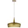 2_Dainolite Pixie 16" Wide Modern Aged Brass Dome Pendant
