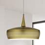 1_Dainolite Pixie 16" Wide Modern Aged Brass Dome Pendant